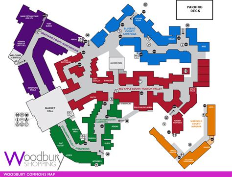 woodbury commons map of stores.